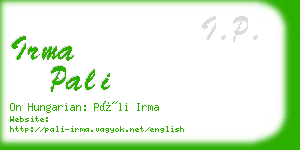 irma pali business card